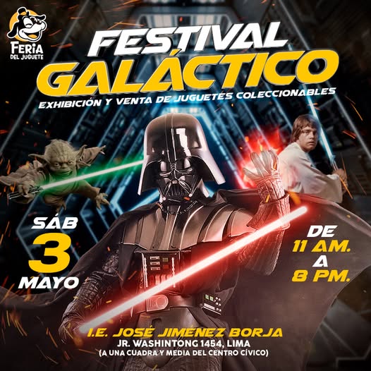 ¡Que la Fuerza te acompañe este sábado en la Feria del Juguete Perú!